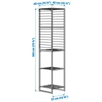 Etajeră Ikea Jostein White / Oțel photo 4