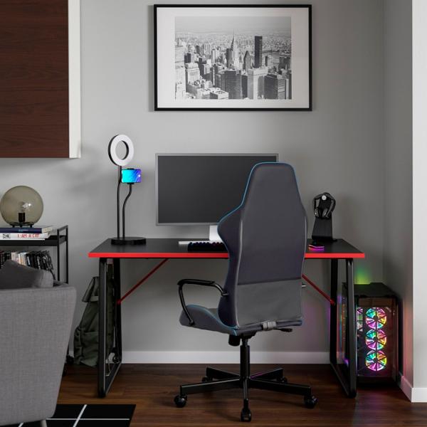 Masă de birou Ikea Huvudspelare/Utespelare PAL/ Black photo 6