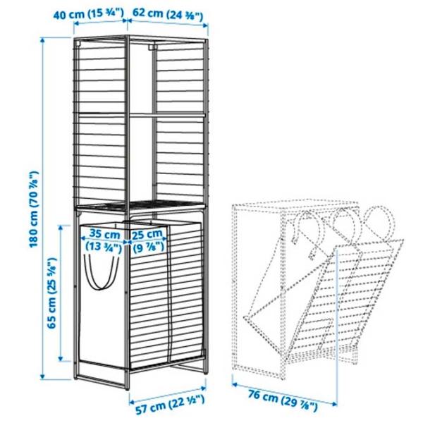 Etajeră Ikea Jostein White / Oțel photo 4 Etajeră Ikea Jostein White / Oțel photo 4