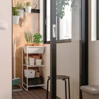 Etajeră Ikea Jostein White / Oțel photo 3