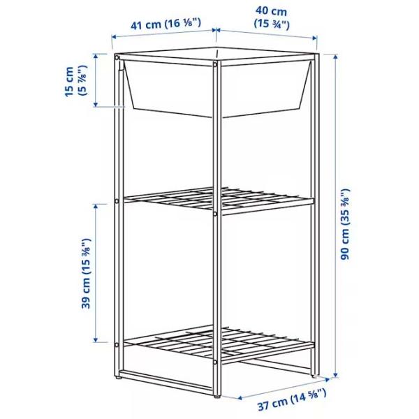 Etajeră Ikea Jostein White / Oțel photo 4 Etajeră Ikea Jostein White / Oțel photo 4
