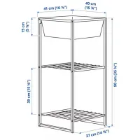 Etajeră Ikea Jostein White / Oțel photo 4