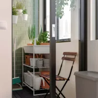 Etajeră Ikea Jostein White / Oțel photo 2