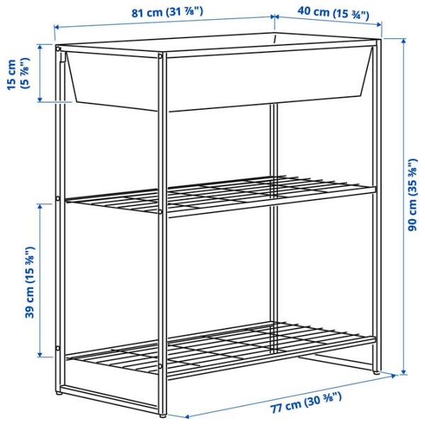 Etajeră Ikea Jostein White / Oțel photo 4 Etajeră Ikea Jostein White / Oțel photo 4