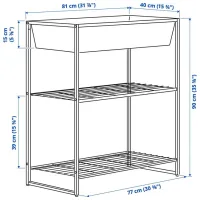 Etajeră Ikea Jostein White / Oțel photo 4