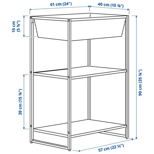 Etajeră Ikea Jostein White / Oțel photo 5 Etajeră Ikea Jostein White / Oțel photo 5
