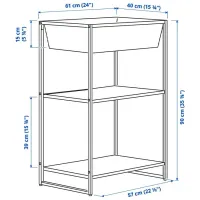 Etajeră Ikea Jostein White / Oțel photo 5