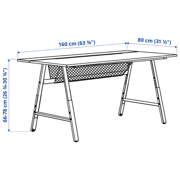 Masă de birou Ikea Utespelare/Matchspel PAL/ Black photo 6