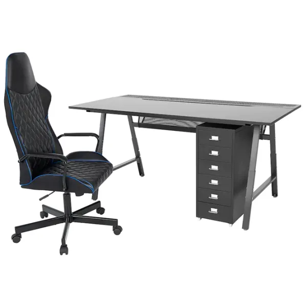 Masă de birou Ikea Utespelare/Helmer PAL/ Black photo 1