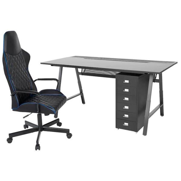 Masă de birou Ikea Utespelare/Helmer PAL/ Black photo 1