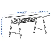 Masă de birou Ikea Utespelare/Helmer PAL/ Black photo 7
