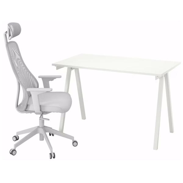Masă de birou Ikea Trotten/Matchspel PAL/ White photo 1