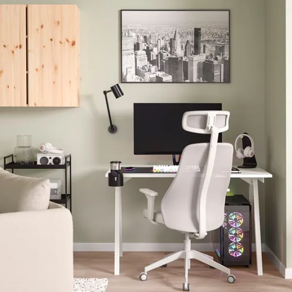 Masă de birou Ikea Trotten/Matchspel PAL/ White photo 5