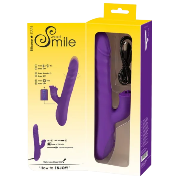 Вибратор Sweet Smile Thrusting & Rotating Пурпурный photo 9 Вибратор Sweet Smile Thrusting & Rotating Пурпурный photo 9