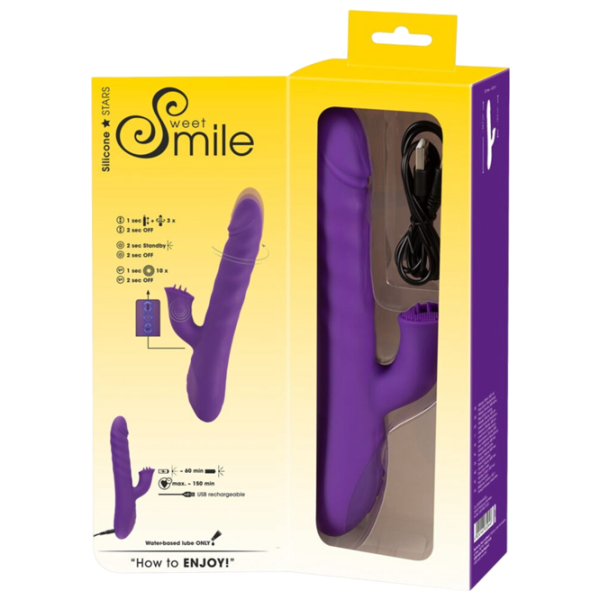 Вибратор Sweet Smile Thrusting & Rotating Пурпурный photo 9 Вибратор Sweet Smile Thrusting & Rotating Пурпурный photo 9