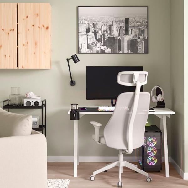 Masă de birou Ikea Trotten/Matchspel PAL/ White photo 3