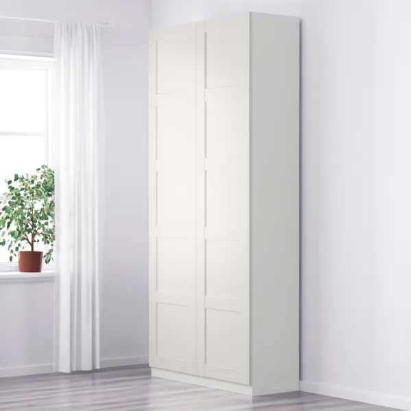 Шкаф Ikea Pax/Bergsbo 100 x 60см x 236.4 / ДСП / Белый photo 3