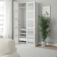 Шкаф Ikea Pax/Bergsbo 100 x 60см x 236.4 / ДСП / Белый photo 2