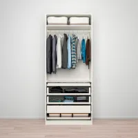 Шкаф Ikea Pax/Bergsbo 100 x 60см x 236.4 / ДСП / Белый photo 3