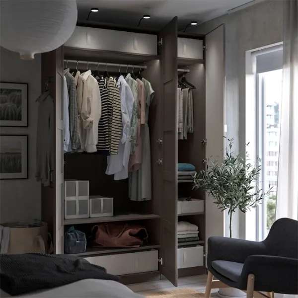 Dulap Ikea Pax/Bergsbo/Aheim 150 x 60 x 236.4 / DSP / Gri închis photo 2
