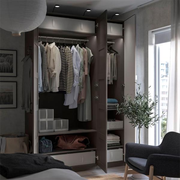 Dulap Ikea Pax/Bergsbo/Aheim 150 x 60 x 236.4 / DSP / Gri închis photo 2