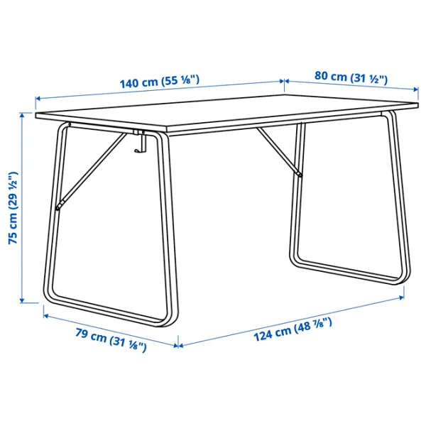 Masă de birou Ikea Huvudspelare/Matchspel PAL/ White photo 7