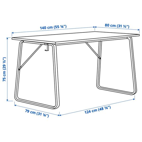 Masă de birou Ikea Huvudspelare/Matchspel PAL/ White photo 7