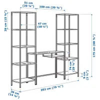 Etajeră Ikea Vittsjo Black-Brown / PAL photo 4