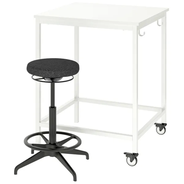 Masă de birou Ikea Trotten/Lidkullen PAL/ White photo 1