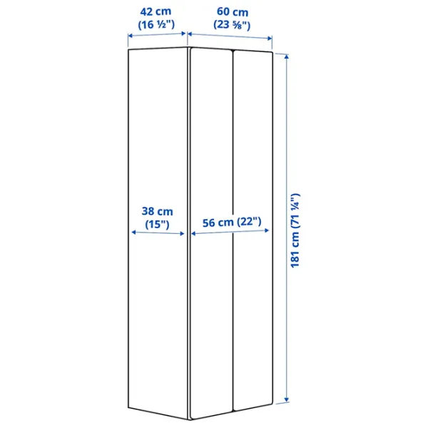 Dulap Ikea Smastad 60 x 42 x 181 / DSP / Alb photo 6