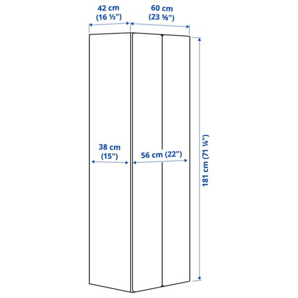 Dulap Ikea Smastad 60 x 42 x 181 / DSP / Alb photo 6