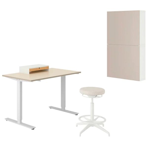Masă de birou Ikea Trotten/Lidkullen/Besta/Lappviken PAL/ White photo 1