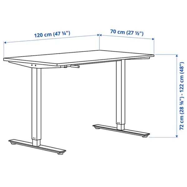 Masă de birou Ikea Trotten/Lidkullen/Besta/Lappviken PAL/ White photo 6