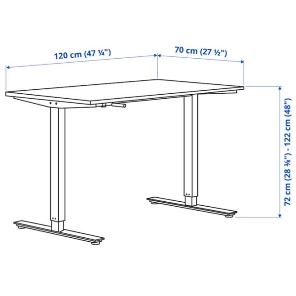Masă de birou Ikea Trotten/Lidkullen/Besta/Lappviken PAL/ White photo 6