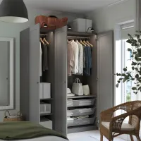 Шкаф Ikea Pax/Gullaberg 150 x 60см x 201.2 / ДСП / Темно серый photo 5