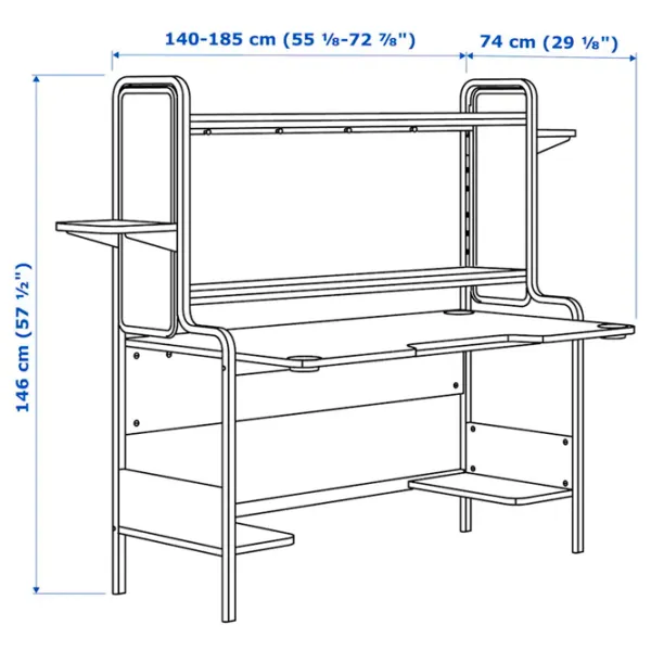 Офисный стол Ikea Fredde/Matchspel ДСП/ Черный photo 4 Офисный стол Ikea Fredde/Matchspel ДСП/ Черный photo 4
