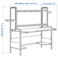 Masă de birou Ikea Fredde/Matchspel PAL/ Black photo 4