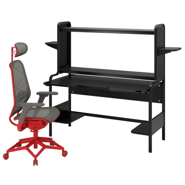 Офисный стол Ikea Fredde/Styrspel ДСП/ Черный photo 1 Офисный стол Ikea Fredde/Styrspel ДСП/ Черный photo 1