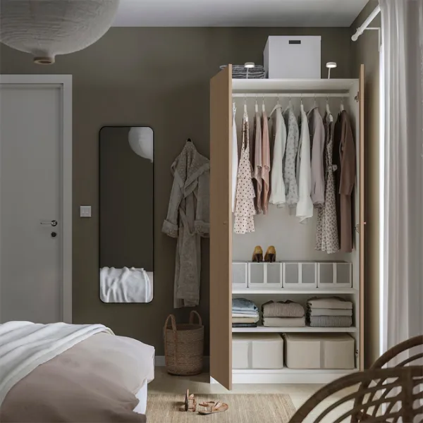 Шкаф Ikea Pax/Storklinta 100 x 60см x 201.2 / ДСП / Белый photo 4