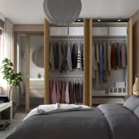 Шкаф Ikea Pax/Storklinta 200 x 60см x 236.4 / ДСП / Белый photo 3