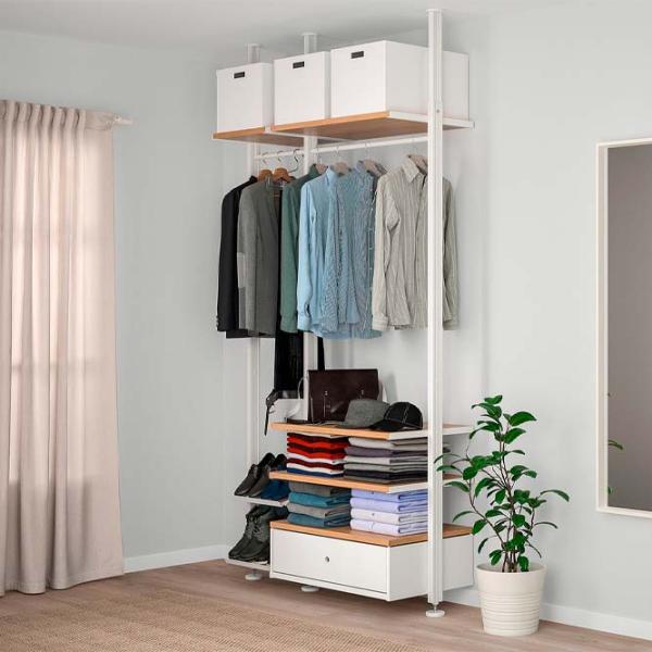 Etajeră Ikea Elvarli White-Bamboo / MDF photo 2