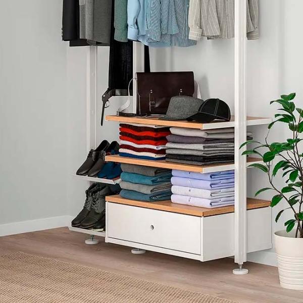 Etajeră Ikea Elvarli White-Bamboo / MDF photo 5