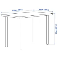 Офисный стол Ikea Linnmon/Adils ДСП/ Белый photo 3