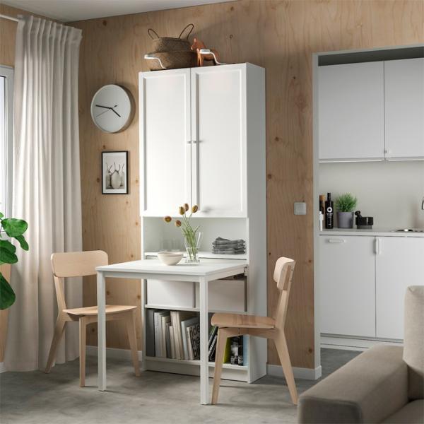 Dulap Ikea Billy/Oxberg 80 x 84 x 202 / DSP / Alb photo 2