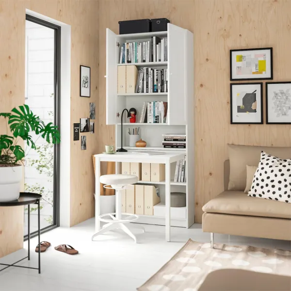 Dulap Ikea Billy/Oxberg 80 x 84 x 202 / DSP / Alb photo 4