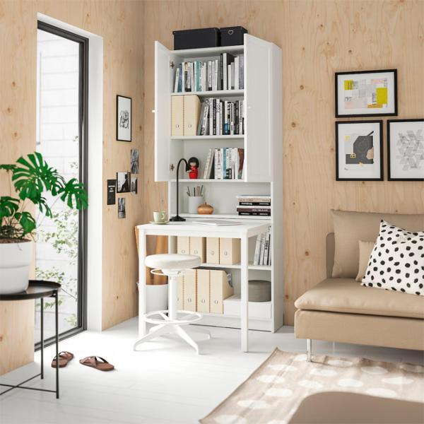 Dulap Ikea Billy/Oxberg 80 x 84 x 202 / DSP / Alb photo 4