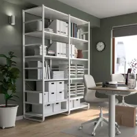 Стеллаж Ikea Elvarli Белый / МДФ photo 3