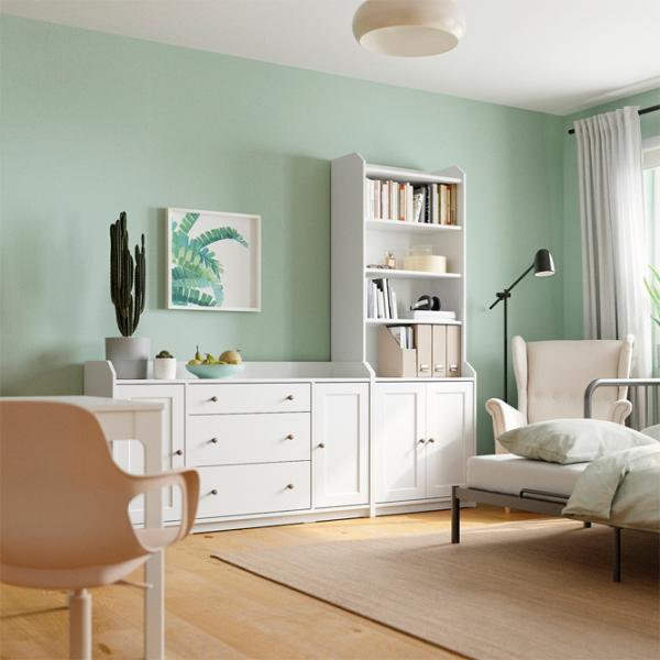 Шкаф Ikea Hauga 210 x 46см x 199 / ДСП / Белый photo 6