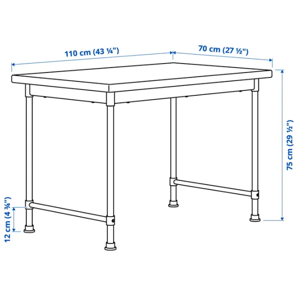 Masă de birou Ikea Kullaberg PAL/ Black photo 2