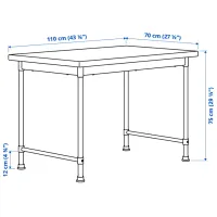Офисный стол Ikea Kullaberg ДСП/ Черный photo 2